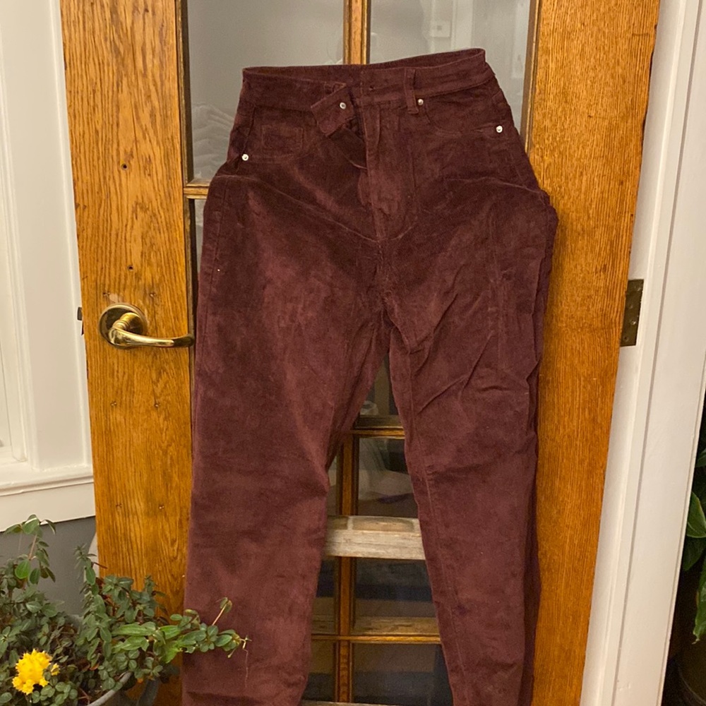 Shein corduroy maroon jeans